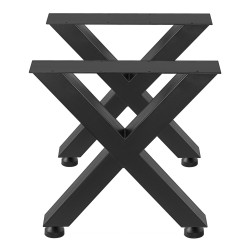 X-Frame Double Bench Metal Table Legs