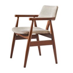 Wooden Chair Model with Armrests