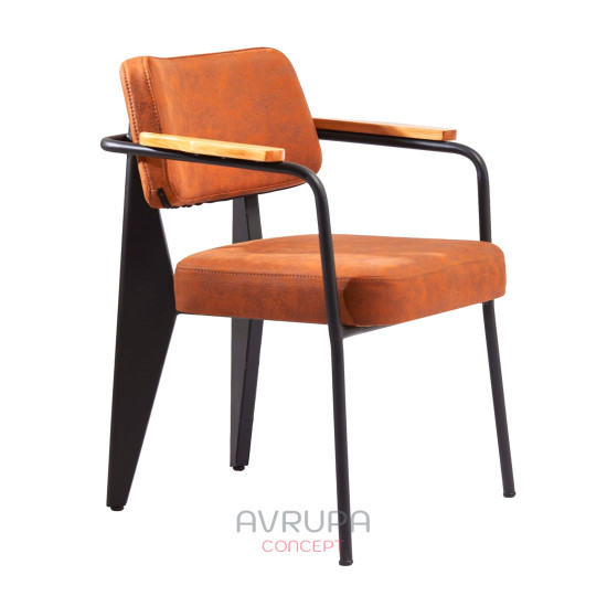 Stefy Metal Chair With Armrest