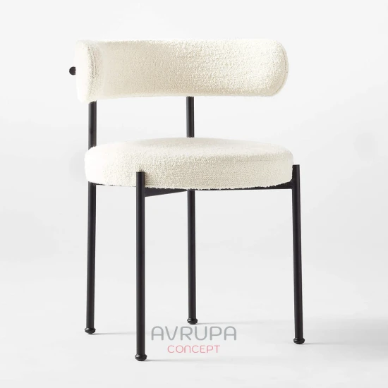 Teddy Luxe Metal Chair, Avrupa Concept Teddy Luxe Metal Chair